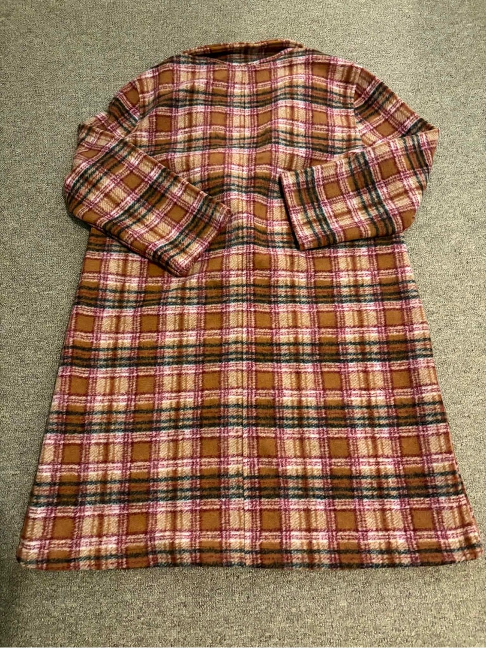 Weekender Max Cacos Plaid Longline Shacket Cardigan Coat Boho Cottagecore XL - Picture 3 of 4